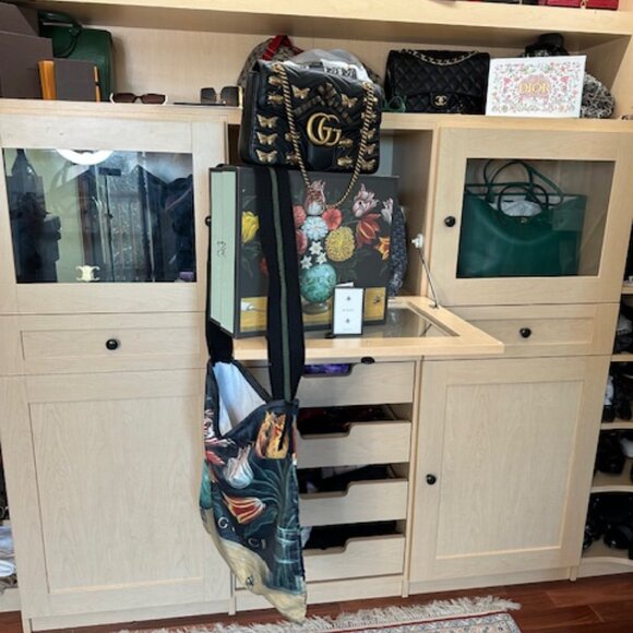 Gucci GG Marmont Medium Insect Black Matelassé Purse - Picture 2 of 13